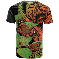 Kamehameha Butterfly Hawaii T Shirt Hawaiian Pulelehua Mamaki Orange Green Color