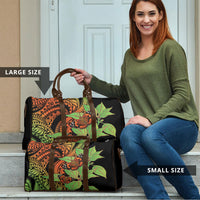 Kamehameha Butterfly Hawaii Travel Bag Hawaiian Pulelehua Mamaki Orange Green Color