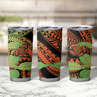Kamehameha Butterfly Hawaii Tumbler Cup Hawaiian Pulelehua Mamaki Orange Green Color