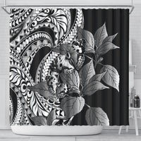 Kamehameha Butterfly Hawaii Shower Curtain Hawaiian Pulelehua Mamaki Black Color