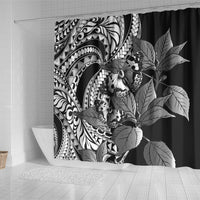 Kamehameha Butterfly Hawaii Shower Curtain Hawaiian Pulelehua Mamaki Black Color