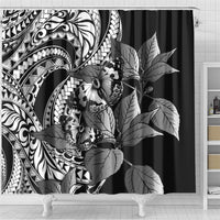 Kamehameha Butterfly Hawaii Shower Curtain Hawaiian Pulelehua Mamaki Black Color