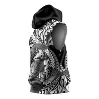 Kamehameha Butterfly Hawaii Sleeveless Hoodie Hawaiian Pulelehua Mamaki Black Color