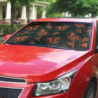 Kamehameha Butterfly Mamaki Hawaii Auto Sun Shade Pulelehua Hawaiian Kakau Seamless Style