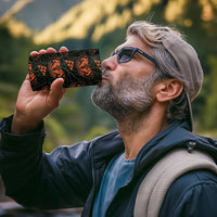Kamehameha Butterfly Mamaki Hawaii 4 in 1 Can Cooler Tumbler Pulelehua Hawaiian Kakau Seamless Style