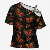 Kamehameha Butterfly Mamaki Hawaii Cross Shoulder Shirt Pulelehua Hawaiian Kakau Seamless Style