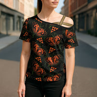 Kamehameha Butterfly Mamaki Hawaii Cross Shoulder Shirt Pulelehua Hawaiian Kakau Seamless Style