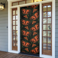 Kamehameha Butterfly Mamaki Hawaii Door Cover Pulelehua Hawaiian Kakau Seamless Style
