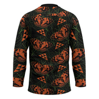 Kamehameha Butterfly Mamaki Hawaii Hockey Jersey Pulelehua Hawaiian Kakau Seamless Style