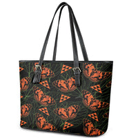 Kamehameha Butterfly Mamaki Hawaii Leather Tote Bag Pulelehua Hawaiian Kakau Seamless Style