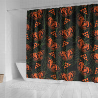 Kamehameha Butterfly Mamaki Hawaii Shower Curtain Pulelehua Hawaiian Kakau Seamless Style