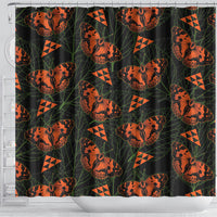 Kamehameha Butterfly Mamaki Hawaii Shower Curtain Pulelehua Hawaiian Kakau Seamless Style