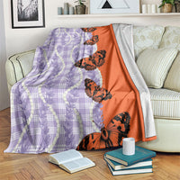 Kamehameha Butterfly Palaka Hawaii Blanket Pulelehua Honohono Pikake Lei