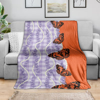 Kamehameha Butterfly Palaka Hawaii Blanket Pulelehua Honohono Pikake Lei