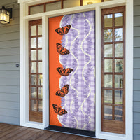 Kamehameha Butterfly Palaka Hawaii Door Cover Pulelehua Honohono Pikake Lei