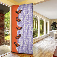 Kamehameha Butterfly Palaka Hawaii Door Cover Pulelehua Honohono Pikake Lei