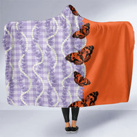 Kamehameha Butterfly Palaka Hawaii Hooded Blanket Pulelehua Honohono Pikake Lei