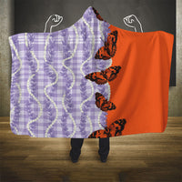 Kamehameha Butterfly Palaka Hawaii Hooded Blanket Pulelehua Honohono Pikake Lei
