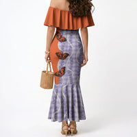 Kamehameha Butterfly Palaka Hawaii Mermaid Dress Pulelehua Honohono Pikake Lei