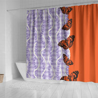 Kamehameha Butterfly Palaka Hawaii Shower Curtain Pulelehua Honohono Pikake Lei