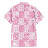 Pink Palaka Japanese Patterns Family Matching Mermaid Dress and Hawaiian Shirt Koi Fish Asanoha Sakura Patchwork Stylized - Polynesian Pride