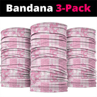 Pink Palaka Japanese Patterns Neck Gaiter Koi Fish Asanoha Sakura Patchwork Stylized - Polynesian Pride