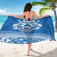 Toa Samoa Rugby Custom Sarong Uso aso uma Samoan Pattern Blue - Polynesian Pride