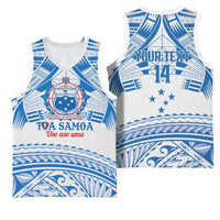 Toa Samoa Rugby Custom Basketball Jersey Uso aso uma Samoan Pattern White - Polynesian Pride