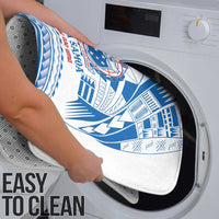 Toa Samoa Rugby Custom Bathroom Set Uso aso uma Samoan Pattern White - Polynesian Pride