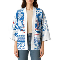 Toa Samoa Rugby Custom Kimono Uso aso uma Samoan Pattern White - Polynesian Pride