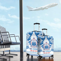 Toa Samoa Rugby Custom Luggage Cover Uso aso uma Samoan Pattern White - Polynesian Pride