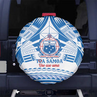 Toa Samoa Rugby Custom Spare Tire Cover Uso aso uma Samoan Pattern White - Polynesian Pride