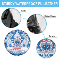 Toa Samoa Rugby Custom Spare Tire Cover Uso aso uma Samoan Pattern White - Polynesian Pride