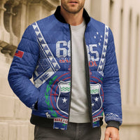 Personalised Samoa 685 Bomber Puffer Jacket Samoan Pride Coat Of Arms - Polynesian Pride