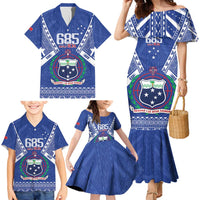 Personalised Samoa 685 Family Matching Mermaid Dress and Hawaiian Shirt Samoan Pride Coat Of Arms - Polynesian Pride