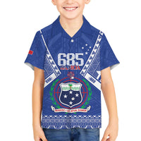 Personalised Samoa 685 Family Matching Off The Shoulder Long Sleeve Dress and Hawaiian Shirt Samoan Pride Coat Of Arms - Polynesian Pride