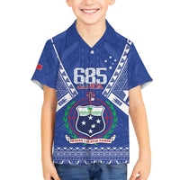 Personalised Samoa 685 Family Matching Off Shoulder Short Dress and Hawaiian Shirt Samoan Pride Coat Of Arms - Polynesian Pride