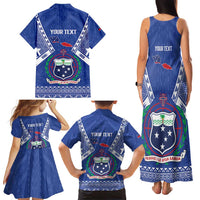 Personalised Samoa 685 Family Matching Tank Maxi Dress and Hawaiian Shirt Samoan Pride Coat Of Arms - Polynesian Pride