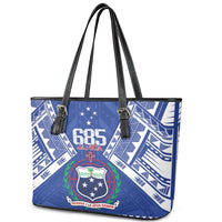 Samoa 685 Leather Tote Bag Samoan Pride Coat Of Arms - Polynesian Pride