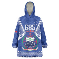 Personalised Samoa 685 Wearable Blanket Hoodie Samoan Pride Coat Of Arms - Polynesian Pride
