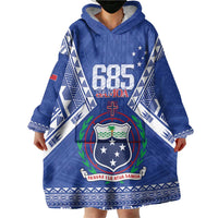 Personalised Samoa 685 Wearable Blanket Hoodie Samoan Pride Coat Of Arms - Polynesian Pride