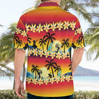 Tropical Islands Sunset Hawaii Hawaiian Shirt Go Surfing With Hula Girl - Summer Vibes