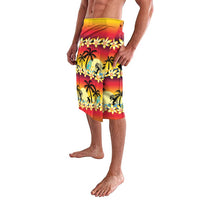 Tropical Islands Sunset Hawaii Lavalava Go Surfing With Hula Girl - Summer Vibes