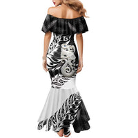 Aotearoa Manaia NZ Maori Silver Fern Mermaid Dress LT14 - Polynesian Pride