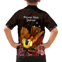 Gude Hi Hai Papua New Guinea Family Matching Tank Maxi Dress and Hawaiian Shirt Motuan PNG Raggiana Bird of Paradise Tropical Vibes LT14 - Polynesian Pride