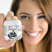 Custom New Zealand Kiwi Football AirPods Case Aotearoa Silver Fern - Polynesian Pride