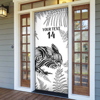 Custom New Zealand Kiwi Football Door Cover Aotearoa Silver Fern - Polynesian Pride