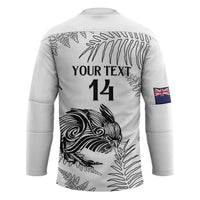 Custom New Zealand Kiwi Football Hockey Jersey Aotearoa Silver Fern - Polynesian Pride