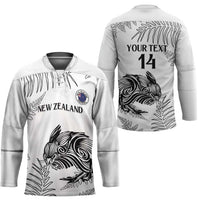 Custom New Zealand Kiwi Football Hockey Jersey Aotearoa Silver Fern - Polynesian Pride