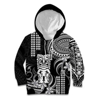Hawaii Ku God Kid Hoodie Kakau Mix Polynesian Tattoo